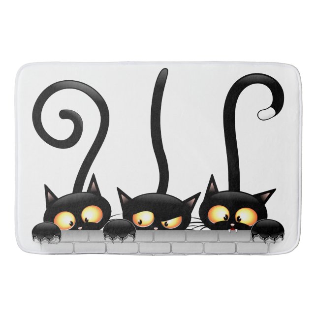 Cats Naughty, Playful and Funny Characters Bath Mat (Front)
