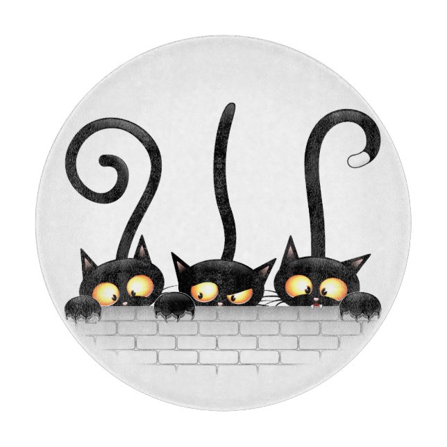 Cats Naughty, Playful and Funny Characters Cutting Board (Front)