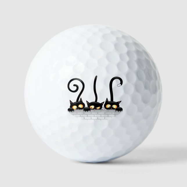 Cats Naughty, Playful and Funny Characters Golf Balls (Front)