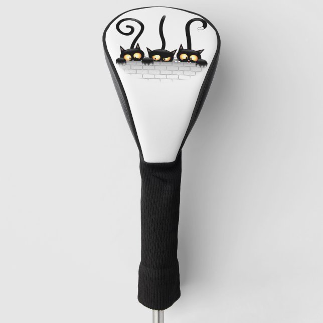 Cats Naughty, Playful and Funny Characters Golf Head Cover (Front)