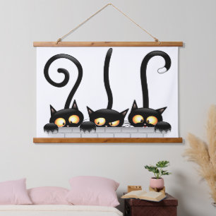 Cats Naughty, Playful and Funny Characters Hanging Tapestry