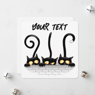 Cats Naughty, Playful and Funny Characters Holiday Card