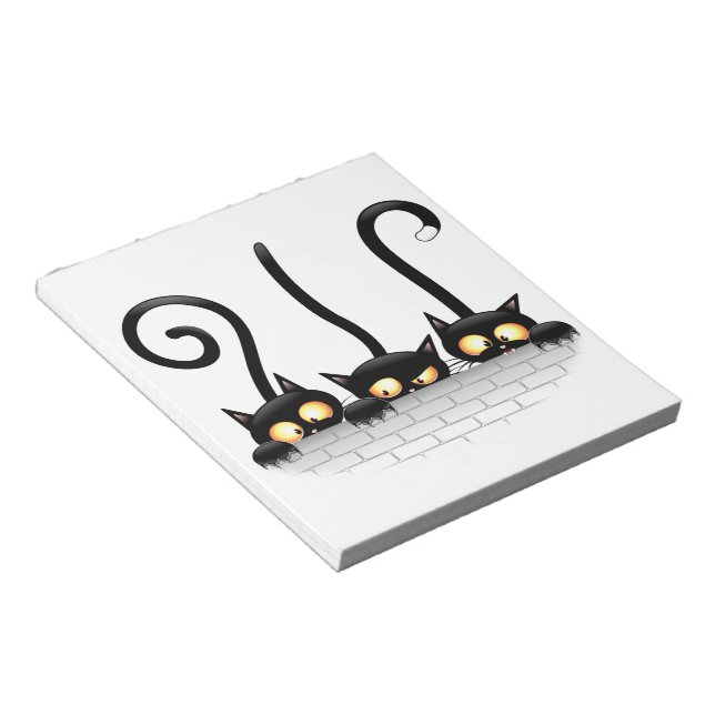 Cats Naughty, Playful and Funny Characters Notepad (Angled)
