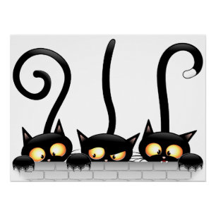 Cats Naughty, Playful and Funny Characters Poster