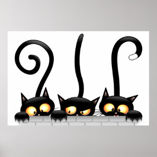 Cats Naughty, Playful and Funny Characters Poster