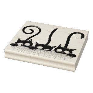 Cats Naughty, Playful and Funny Characters Rubber Stamp
