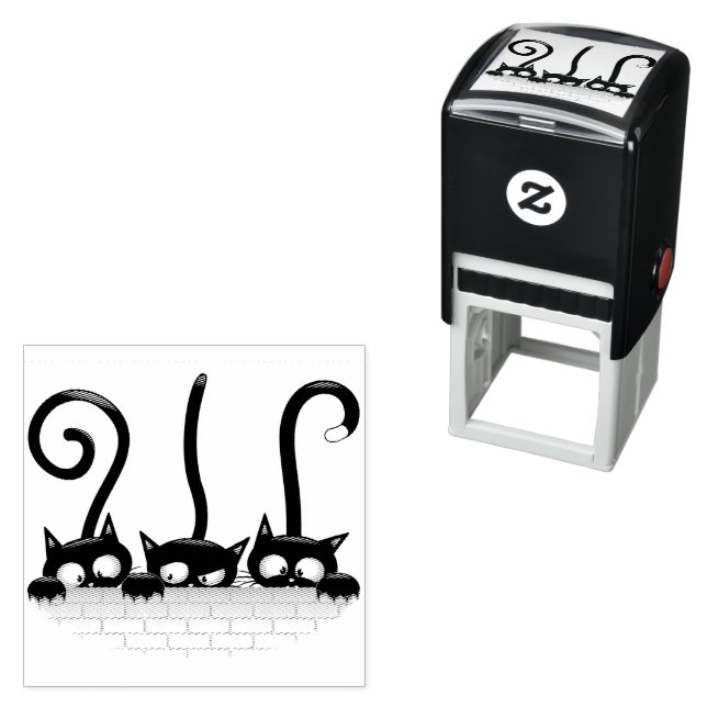 Cats Naughty, Playful and Funny Characters Self-inking Stamp (In Situ)