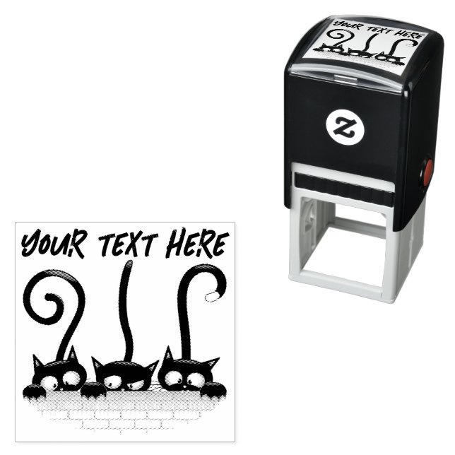 Cats Naughty, Playful and Funny Characters Self-inking Stamp (In Situ)