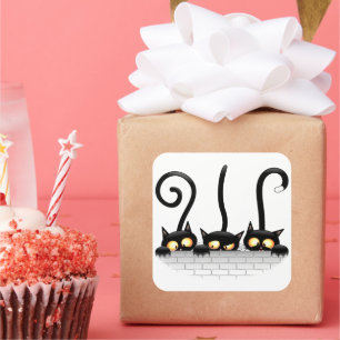 Cats Naughty, Playful and Funny Characters Square Sticker