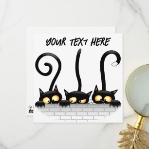 Cats Naughty, Playful and Funny Characters Thank You Card