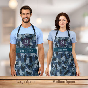 Cats Navy Camouflage Apron
