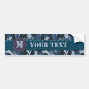 Cats Navy Camouflage Bumper Sticker