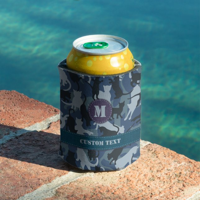 Cats Navy Camouflage Can Cooler (In Situ Pool)