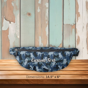 Cats Navy Camouflage Fanny Pack