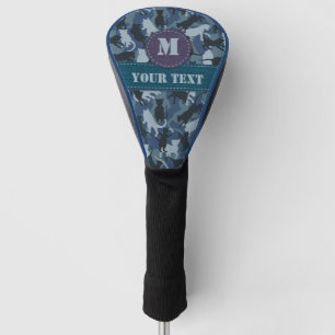 Cats Navy Camouflage Golf Head Cover