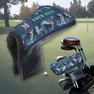 Cats Navy Camouflage Golf Head Cover