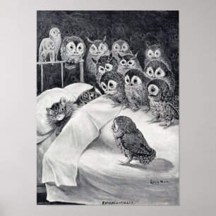 Cats Nightmare, Louis Wain Poster