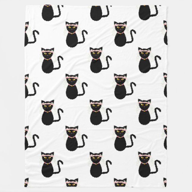 Cats noirs 60x80 Couverture en polaire (Devant)