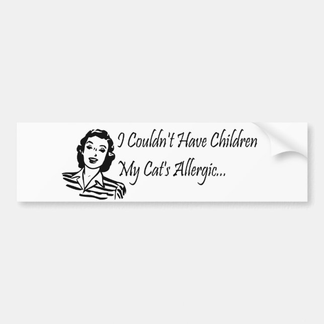 Cats Not Kids Bumper Sticker (Front)
