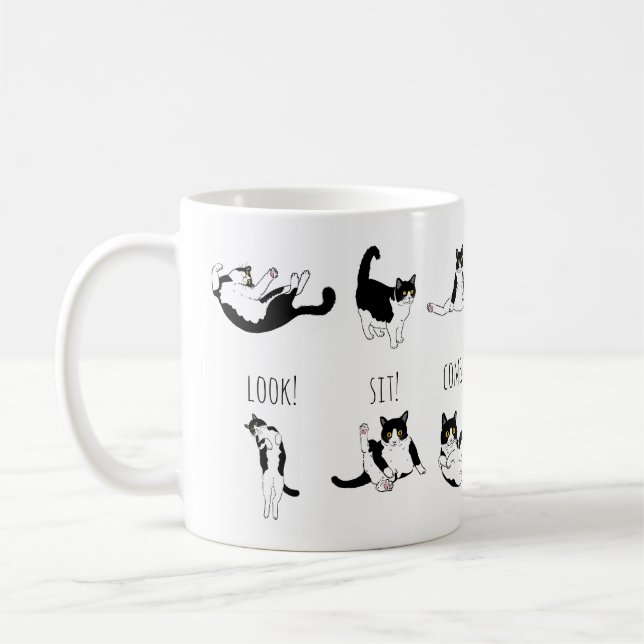cat's obedience coffee mug (Left)