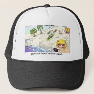 Cats Of Catalina Island Funny Gifts Cards & Tees Trucker Hat