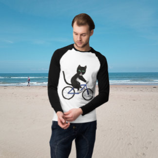 Cats on bikes bicycle cat sporty cyclist T-Shirt