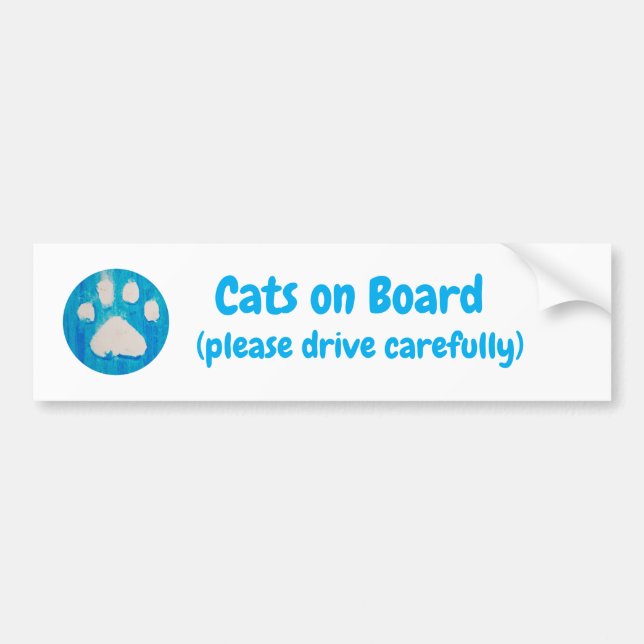 Cats on Board Bumper Sticker (Front)