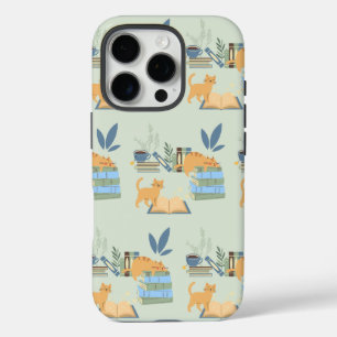  Cats on Books iPhone 16 Pro Case