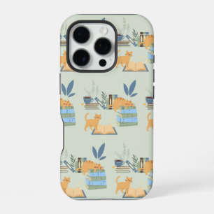 Cats on Books iPhone 16 Pro Case