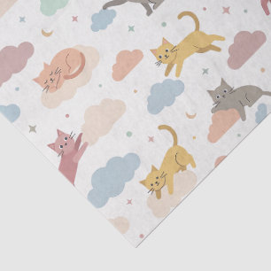 Cats on Clouds Cute Tissue Paper