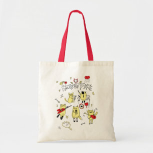 CATS ON FIRE Economy Grocery Tote Bag