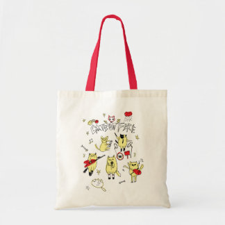CATS ON FIRE Economy Grocery Tote Bag