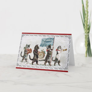 Cats On Parade Christmas Card