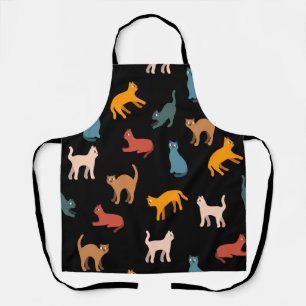 Cats on the black apron