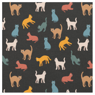 Cats on the black fabric