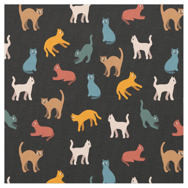 Cats on the black fabric (Close Up)