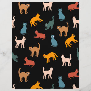 Cats on the black letterhead