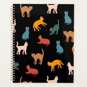 Cats on the black planner