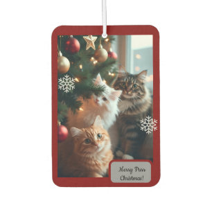 Cats Ornate Tree, Image Text, Customize,  Air Freshener