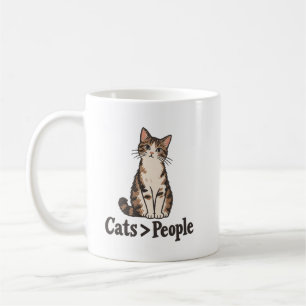 Cats Over People Introvert Cat Mom Mug