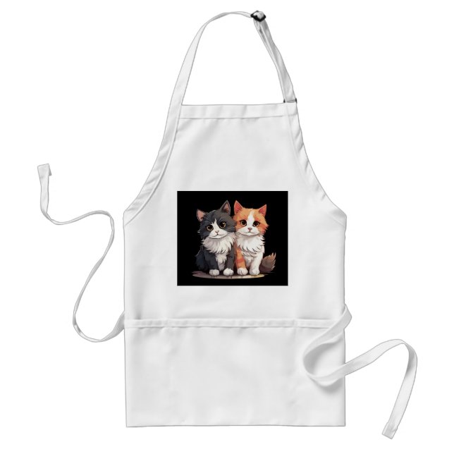 Cats Pair Art Standard Apron (Front)