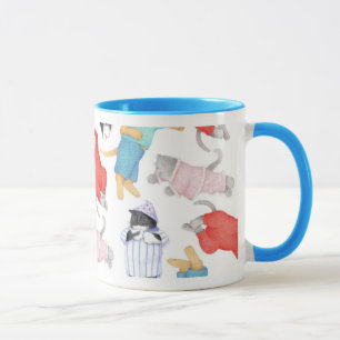 CATS PAJAMAS Blue Combo Mug