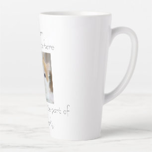 cats, part of the family, Simple cute Cat mom Gift Latte Mug