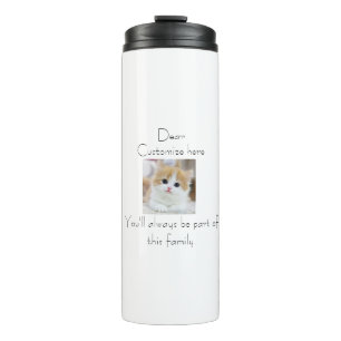cats, part of the family, simple cute cat mom thermal tumbler