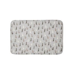 Cats pattern bath mat