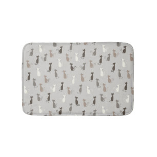 Cats pattern bath mat