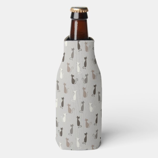 Cats pattern bottle cooler (Bottle Front)