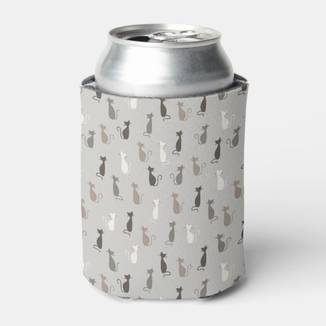 Cats pattern can cooler (Can Front)