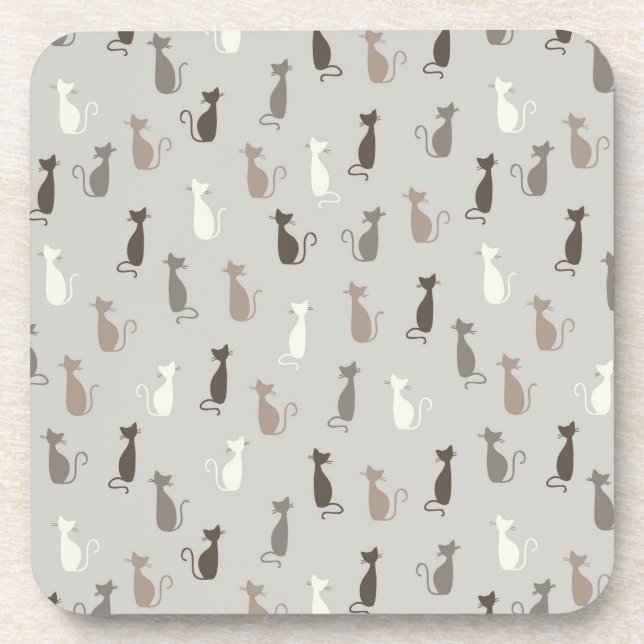 Cats pattern coaster (Front)