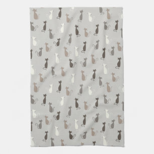 Cats pattern kitchen towel